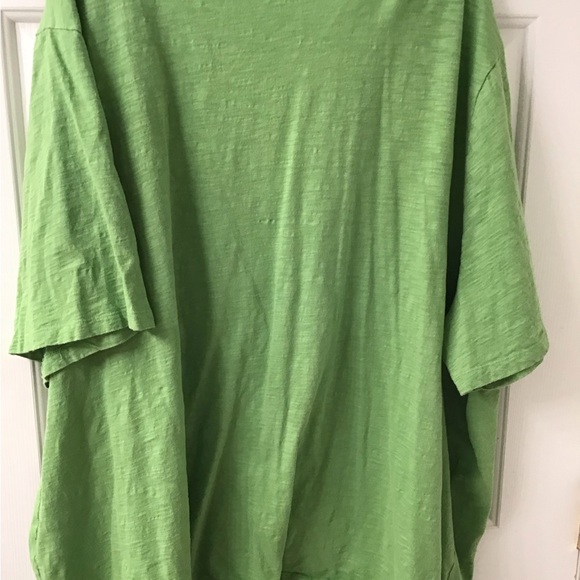 CATHERINES SZ 4X WOMENS SS TOP FANCY NECKLINE COTTON SCOOP NECK GUC - Picture 2 of 3